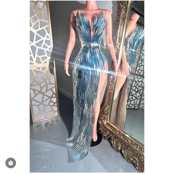 COPY - Indulge in luxury with this amazing Silver dress! - Picture 1 of 4